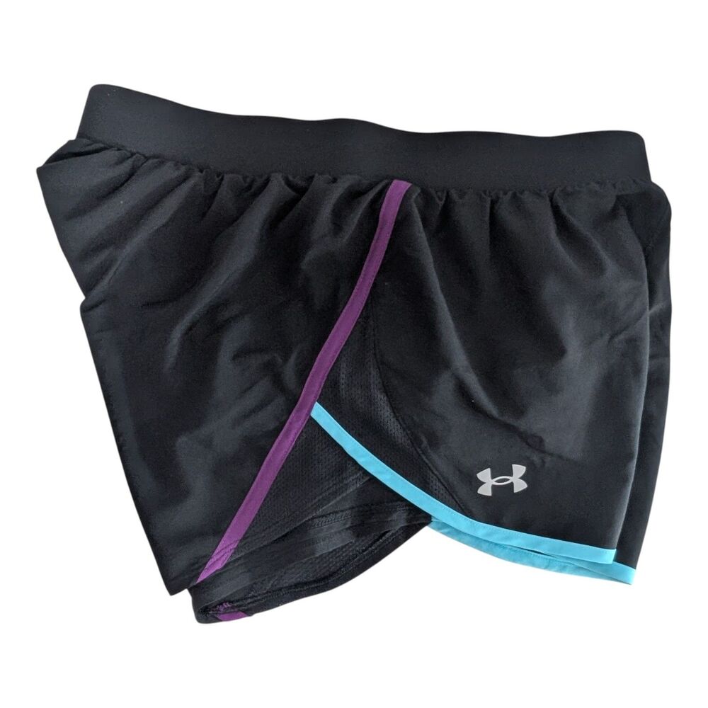 Under Armour Loose Fit Heatgear Running Shorts Black Womens Size Small Athletic - Picture 5 of 9